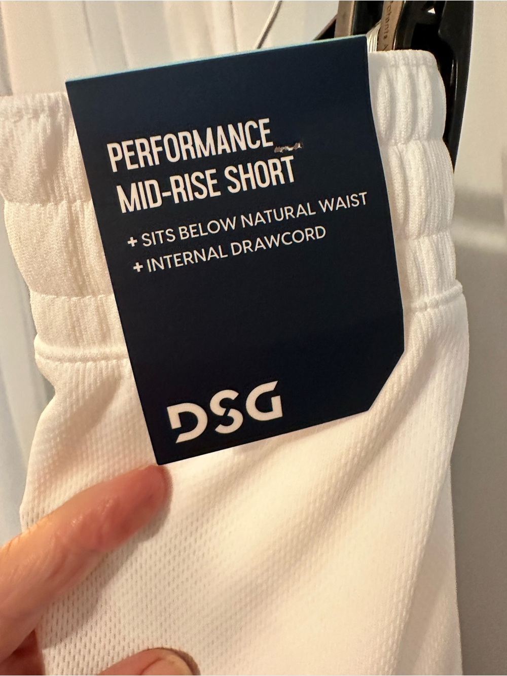 DSG white  Athletic Shorts with Black Trim  Stripes - Picture 11 of 12